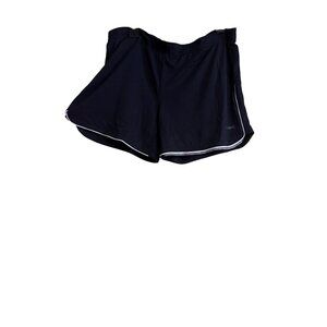 Reebok Womens Black Running Shorts With White Trim Size M Playdry Lightweight Ac